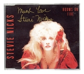 Stevie Nicks Signed “Rooms on Fire” CD Cover (REAL)