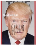 Donald Trump Signed "Time Magazine" Cover Photograph