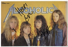Metallica Kirk Hammett & Lars Ulrich Signed Magazine Photograph