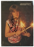 Metallica Lars Ulrich Signed Magazine Photograph