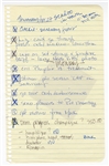 Madonna Handwritten To-Do List