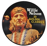 Willie Nelson Signed “20 Golden Classics” Picture Disc (REAL)