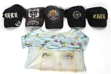 Cher Collection of Concert Hats (5) and Concert T-Shirt