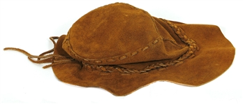Janis Joplin Stage Owned & Worn Custom Brown Suede Bohemian Hat