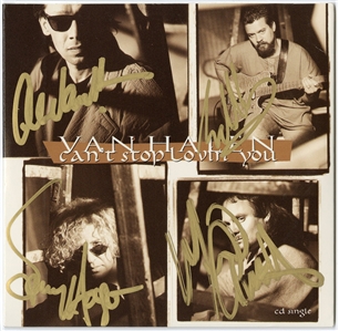 Van Halen Signed “Cant Stop Lovin You” CD Cover (REAL)