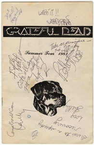 Grateful Dead Signed 1983 Summer Tour Itinerary (REAL)