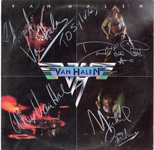 Van Halen Vintage Signed Debut Album (REAL)