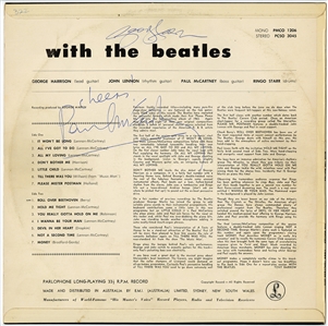 Paul McCartney & George Harrison Signed “With the Beatles” Album (REAL)