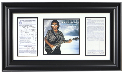George Harrison Signed & Handwritten 3/14/92 US Customs Form