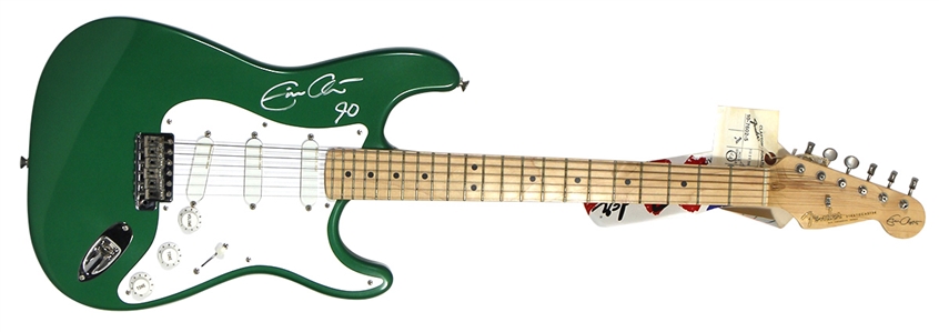 Eric Clapton Played & Signed Clapton Signature Model Green Fender Stratocaster Electric Guitar with Fender Hard Case All Tags (REAL)