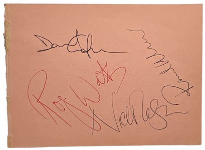 Pink Floyd Vintage Signed Autograph Book Page (JSA & REAL)
