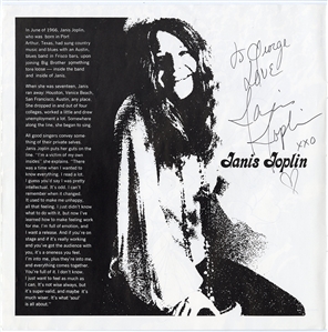 Janis Joplin Signed Texas International Pop Festival Concert Program (JSA)