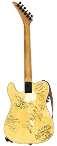Bon Jovi Band Signed White Kramer Guitar In 1989 - Played by Jon Bon Jovi & Richie Sambora (REAL)