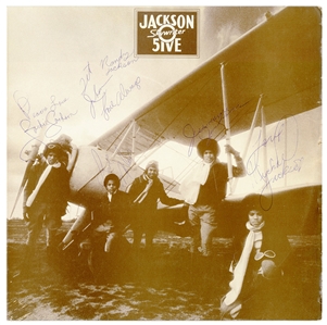 The Jackson Five Rare Vintage 1973 Autographed "Skywriter" Album (REAL)