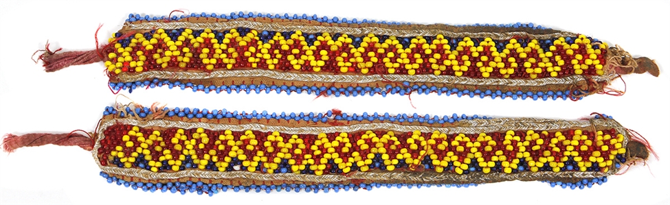 Rolling Stones Brian Jones Owned & Worn Handmade Colorfully Beaded Armbands From the Jones Family