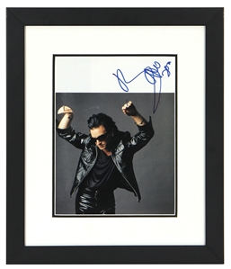 U2 Bono Signed "Zoo TV Tour" Magazine Photograph by Lynn Goldsmith
