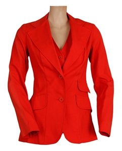 Janet Jackson Owned & Worn Red Blazer & Matching Vest