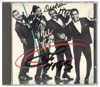 Four Tops Signed “The Four Tops” CD Cover (REAL)