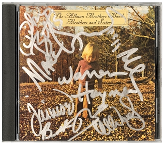 Allman Brothers Band Signed “Brothers and Sisters” CD Cover (REAL)