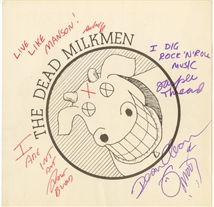 The Dead Milkmen Signed "Beezlebubba" Album Insert/Promotional Poster