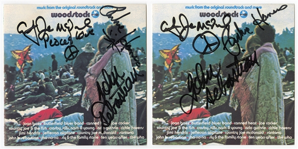 Woodstock 1969 Double CD Twice-Signed by 3 - Sebastian, Havens, Country Joe