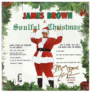 James Brown Signed "A Soulful Christmas" Sealed Album