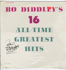 Bo Diddley Signed “16 All-Time Greatest Hits” Album (REAL)