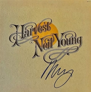 Neil Young Signed “Harvest” Album (REAL)