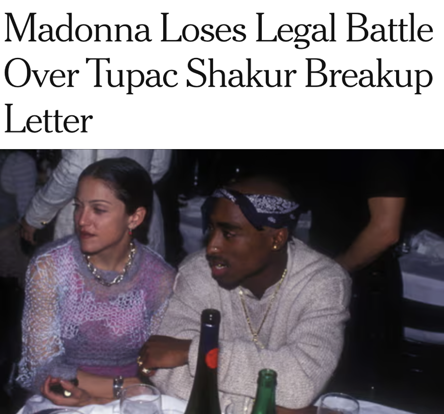 Tupac Shakur News Article