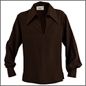 Elvis Presleys Owned and Worn Brown Silk Shirt