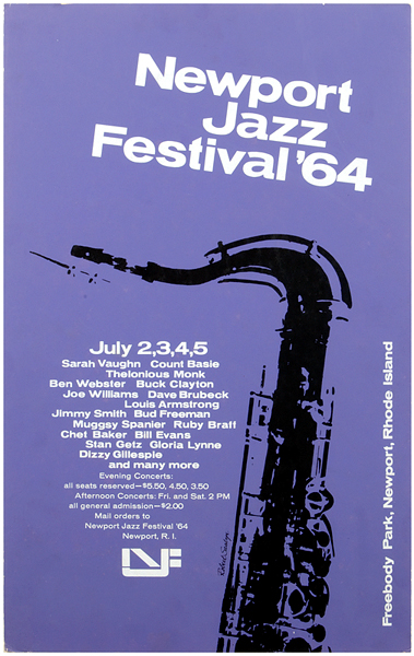 Chet Baker 1964 Newport Jazz Festival Concert Poster