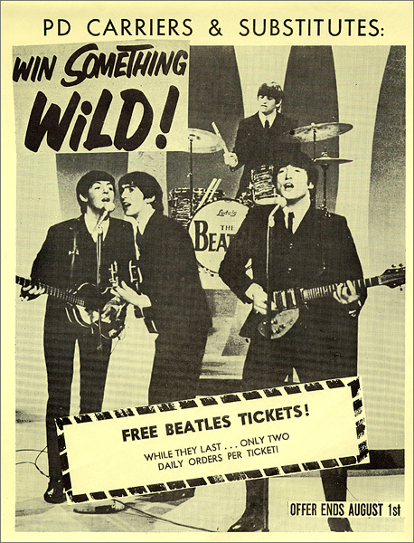 The Beatles 1964 Ticket Giveaway Handbill
