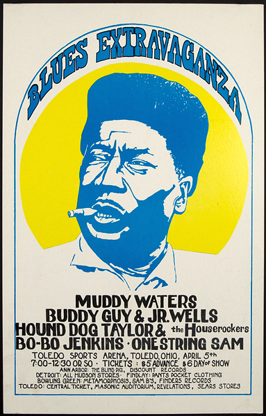 Muddy Waters Toledo Ohio Cardboard Concert Poster