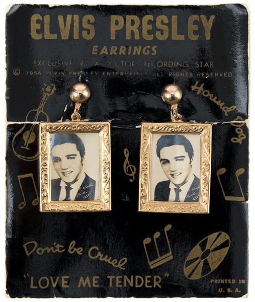Elvis Presley Earrings On The Card