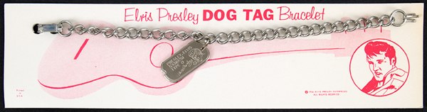 Elvis Presley Dog Tag Bracelet On Card
