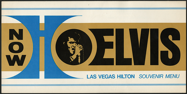 Elvis Now Las Vegas Hilton Souvenir Menu