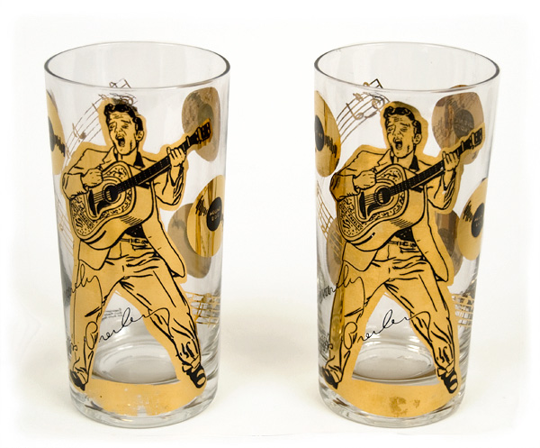 Elvis Presley Drinking Glasses (2)