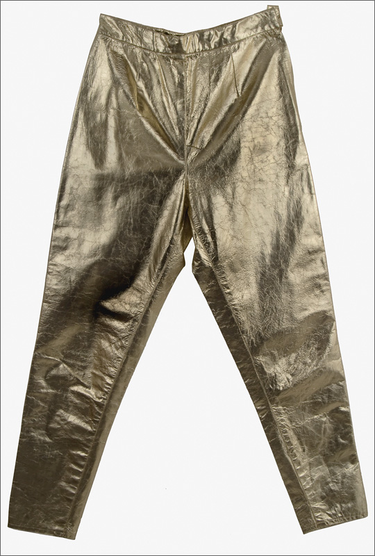 Lot Detail - Madonna's Worn Gold Pants for the 