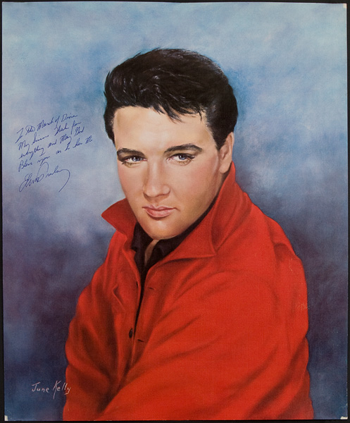 Elvis Presley Signed and Inscribed Portrait 
