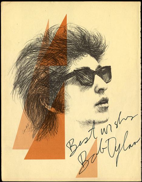 Bob Dylan Signed Drawing