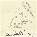 The Beatles Rare 1967 Autograph Set On Lined Paper