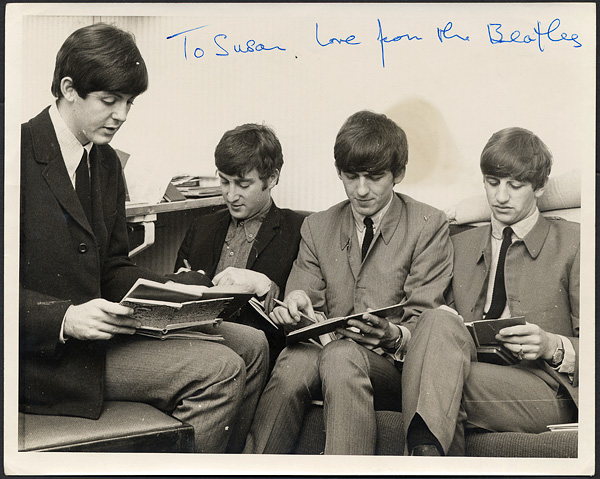 George Harrison Inscribed Original Beatles Photograph 