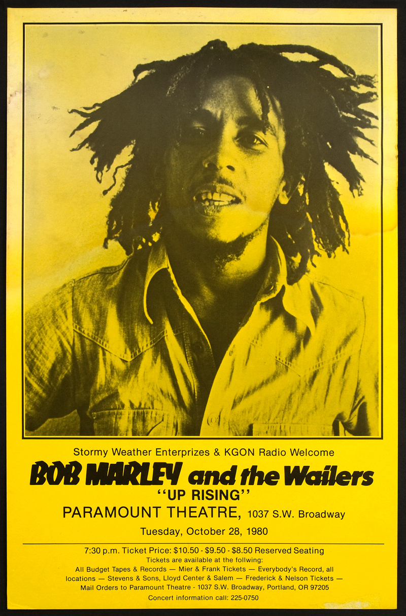 plaque métal concert poster vintage Bob marley reproduction concert poster