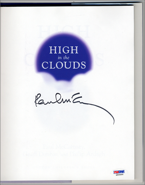 Paul McCartney Signed "High In The Clouds" Book