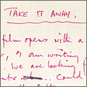 Paul McCartney Handwritten “Take It Away” Video Script