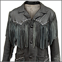Lot Detail - Bob Dylan Owned and Worn Black Fringed Leather