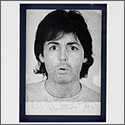Paul McCartney Signed Promo Card With Hand-Drawn Smiley Face