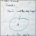 Paul McCartney 1968 “A Is For Apple" Handwritten Letter