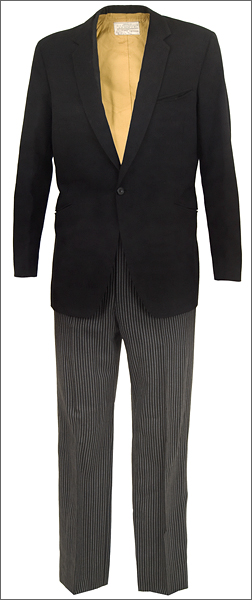 John Lennon Owned and Worn "A Hard Days Night" Jacket and Gray and Black Striped Pants