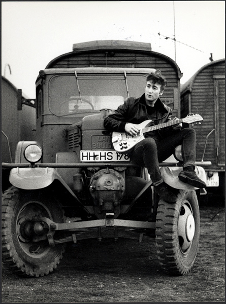 John Lennon 1960 Vintage Stamped Photograph by Astrid Kirchherr